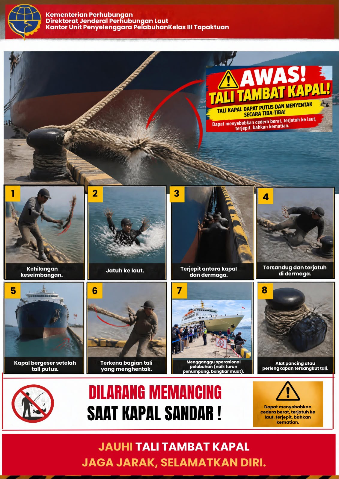 Awas Tali Tambat Kapal !